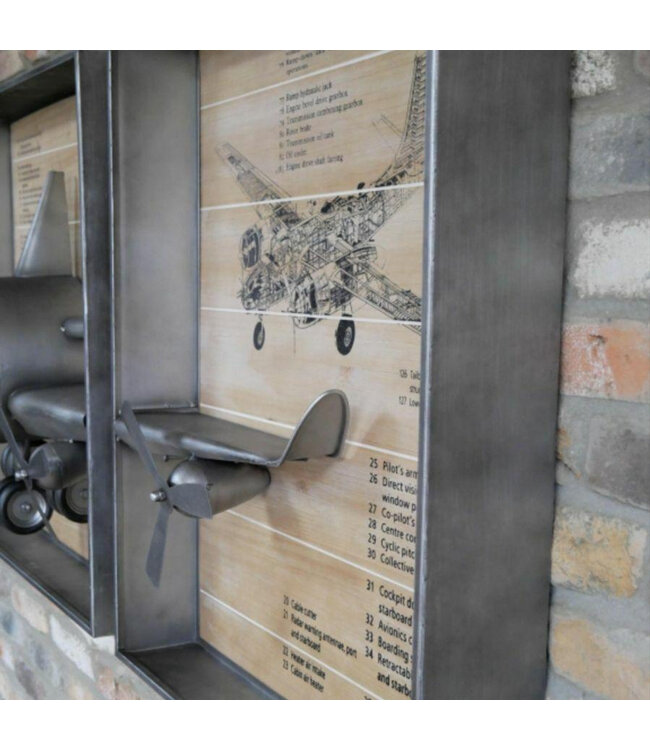 Aeroplane Wall Clock Large Decoration