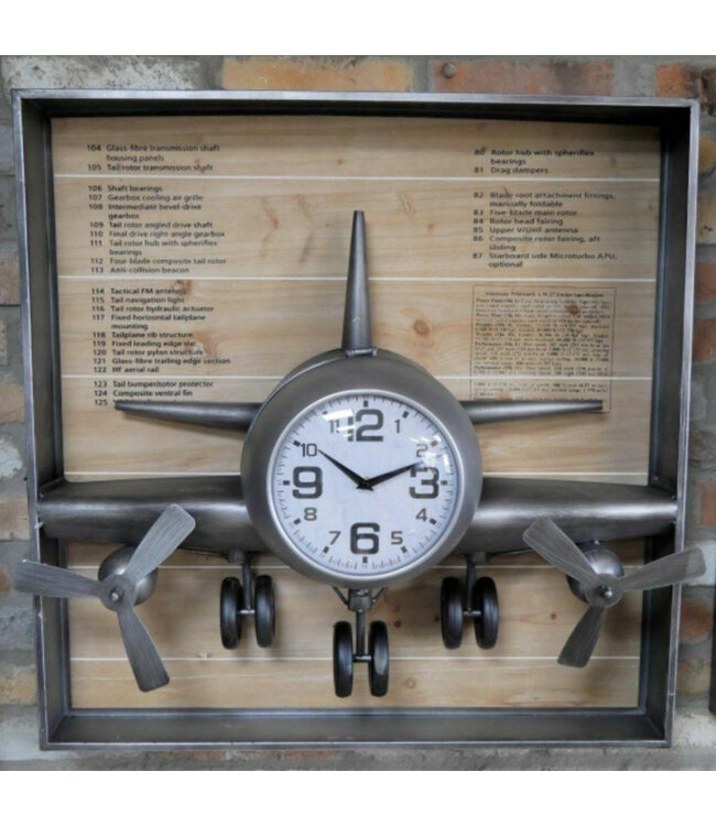 Aeroplane Wall Clock Large Decoration