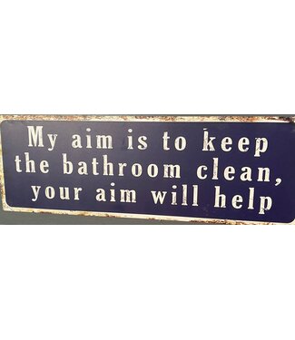 Bathroom Large Metal Sign