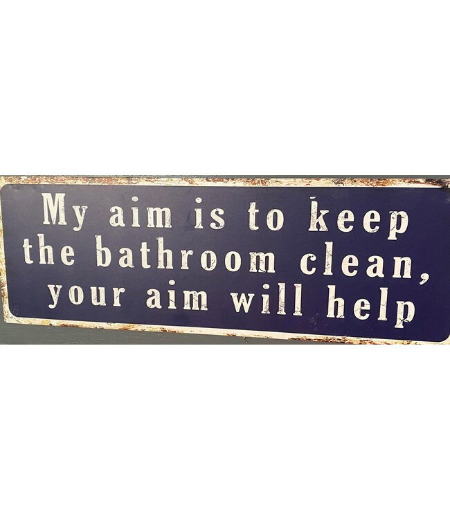 Bathroom Large Metal Sign