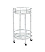 Hill Interiors Silver Round Drinks Trolley