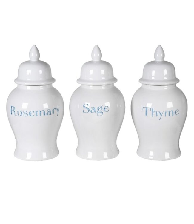 Set of 3 Apothecary Herb Jars