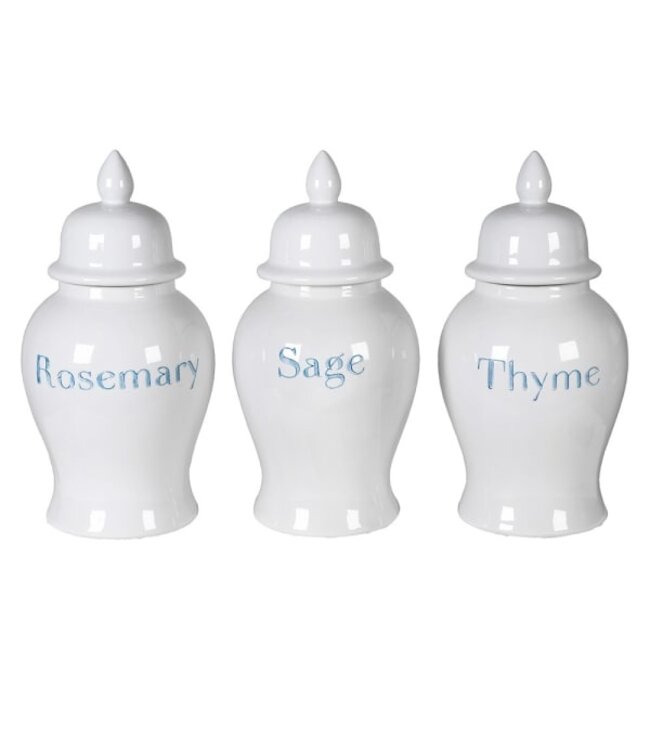 Set of 3 Apothecary Herb Jars