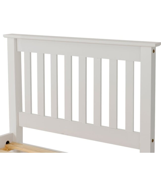 Seconique Monaco 3ft Bed Low Foot End White
