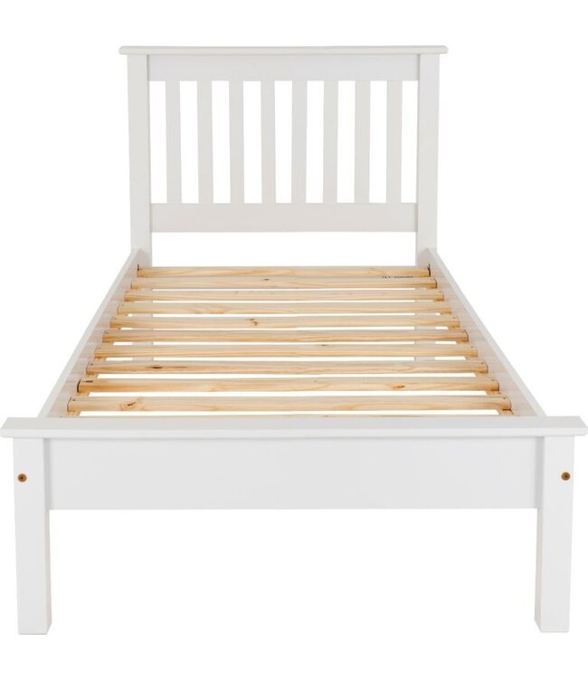 Seconique Monaco 3ft Bed Low Foot End White