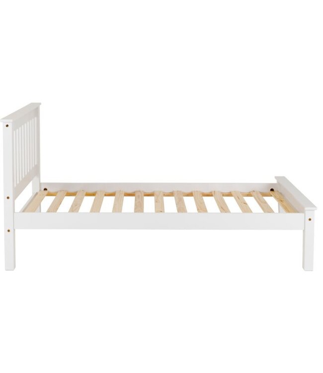 Seconique Monaco 3ft Bed Low Foot End White