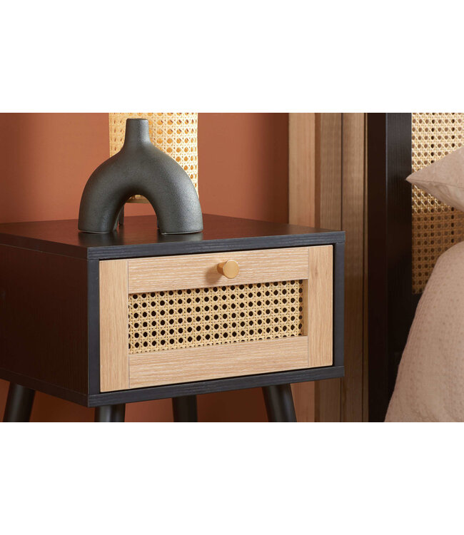 Birlea Croxley Rattan 1 Drawer Bedside