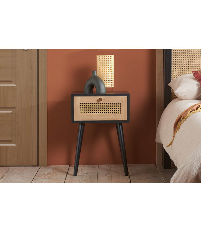 Birlea Croxley Rattan 1 Drawer Bedside