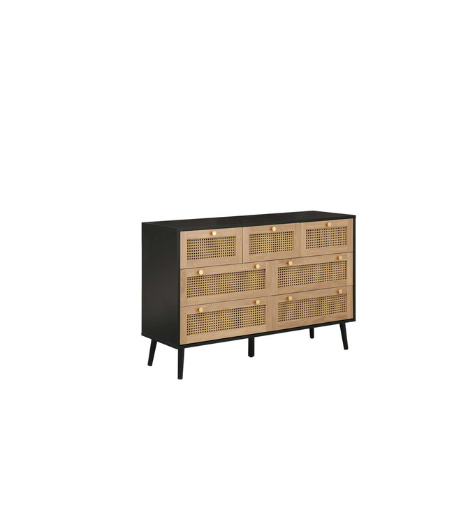 Birlea Croxley Rattan  7 Drawer Chest
