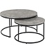 Seconique Round Coffee Table Set - Concrete Effect