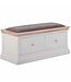 Besp-Oak Furniture Rosa Light Grey 2 Drawer Blanket Box