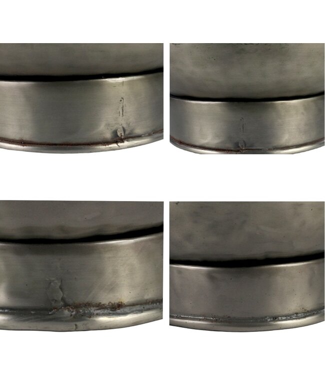 Set of 3 Coal Scuttles Antique Pewter Finish - 44cm