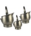 Set of 3 Coal Scuttles Antique Pewter Finish - 44cm