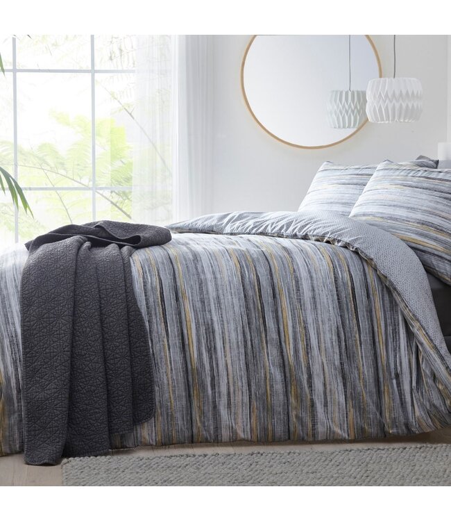 Silentnight Washed Stripe Duvet Cover Set - Single