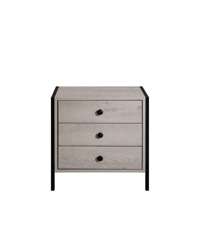 Timber Art Design Zahra Ash Oak 3 Drawers Bedside