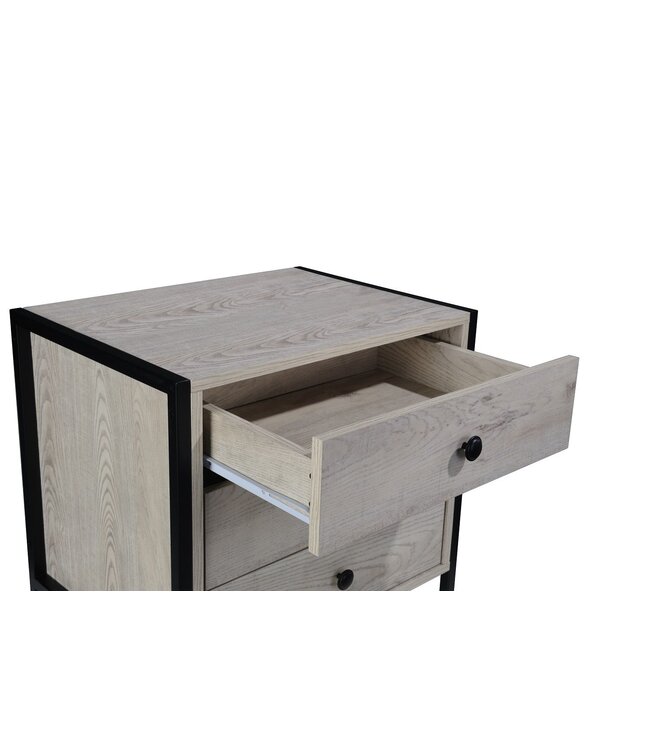 Timber Art Design Zahra Ash Oak 3 Drawers Bedside