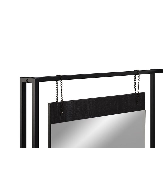 Timber Art Design Zahra Black Oak Dressing Table With Mirror