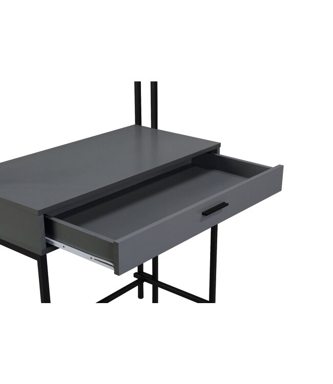 Timber Art Design Zahra Dark Grey Dressing Table With Mirror