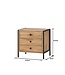 Timber Art Design Zahra Wotan Oak Effect 3 Drawers Bedside