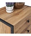 Timber Art Design Zahra Wotan Oak Effect 3 Drawers Bedside