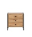 Timber Art Design Zahra Wotan Oak Effect 3 Drawers Bedside