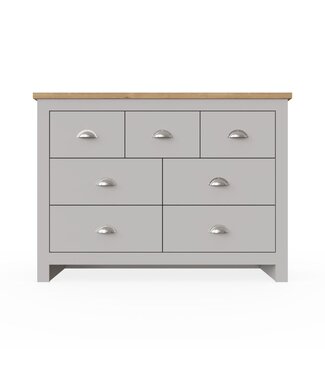 Timber Art Design Lisbon Grey 7 Drawer Chest