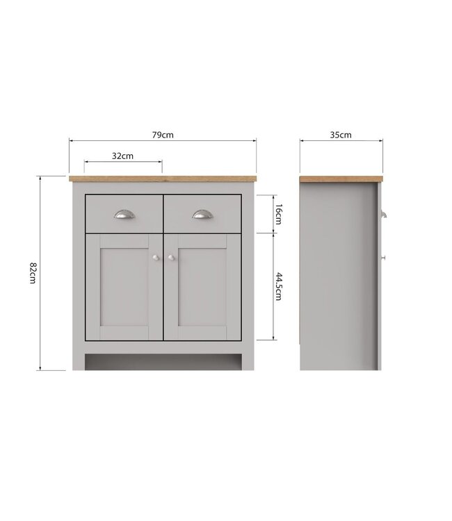 Timber Art Design Lisbon  2 Door 2 Drawer Sideboard