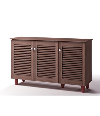 Timber Art Design Wenge 3 Door Shoe Cabinet