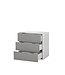 Timber Art Design 3 Drawer Chest - Grey