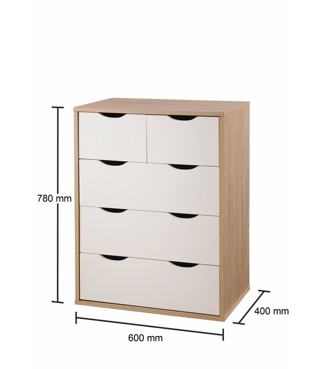 Timber Art Design Alton 3+2 Drawer Chest