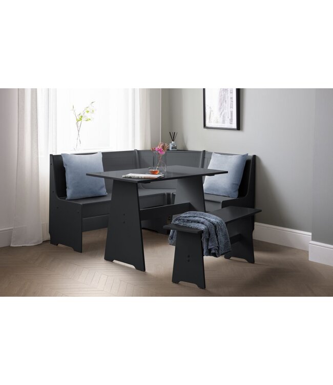 Julian Bowen Newport Corner Dining Set - Anthracite