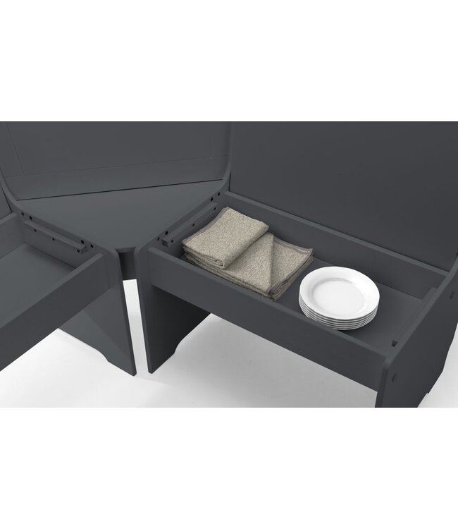 Julian Bowen Newport Corner Dining Set - Anthracite