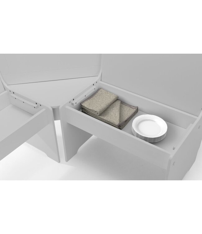 Julian Bowen Newport Corner Dining Set - Dove Grey