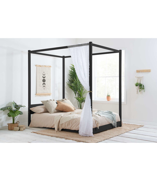 Birlea Darwin Four Poster Bed- Black