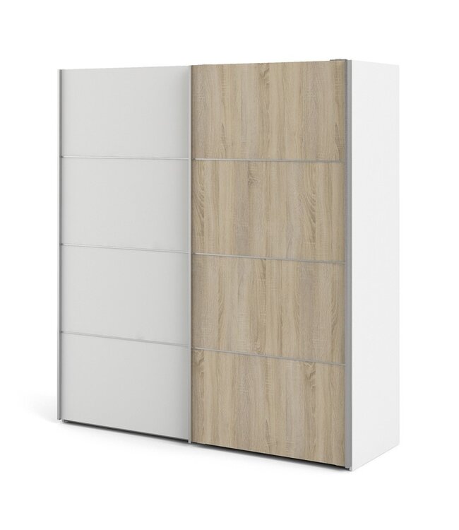 Furniture to Go Verona 180 cm Sliding Wardrobe - White & Oak
