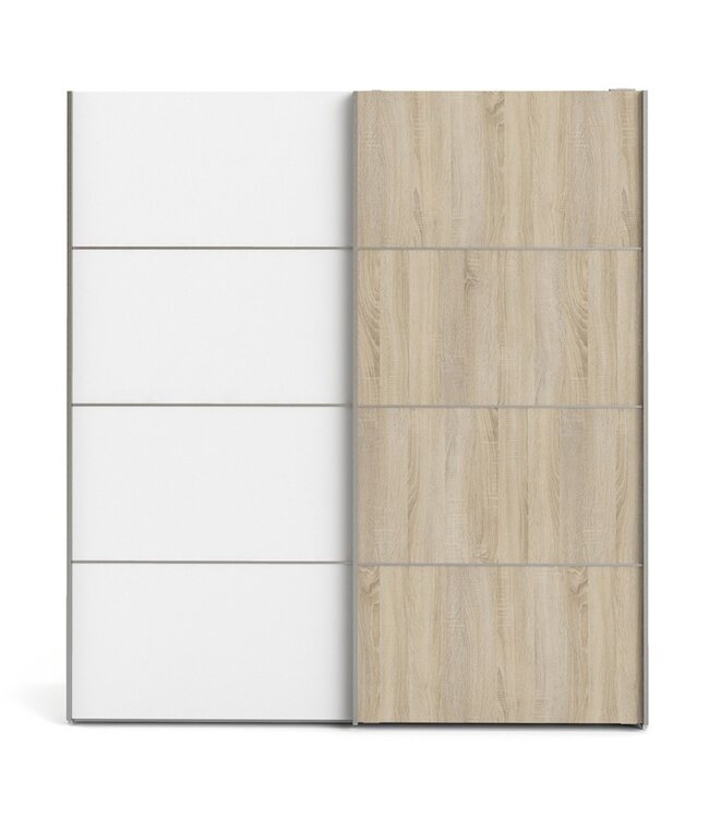 Furniture to Go Verona 180 cm Sliding Wardrobe - White & Oak