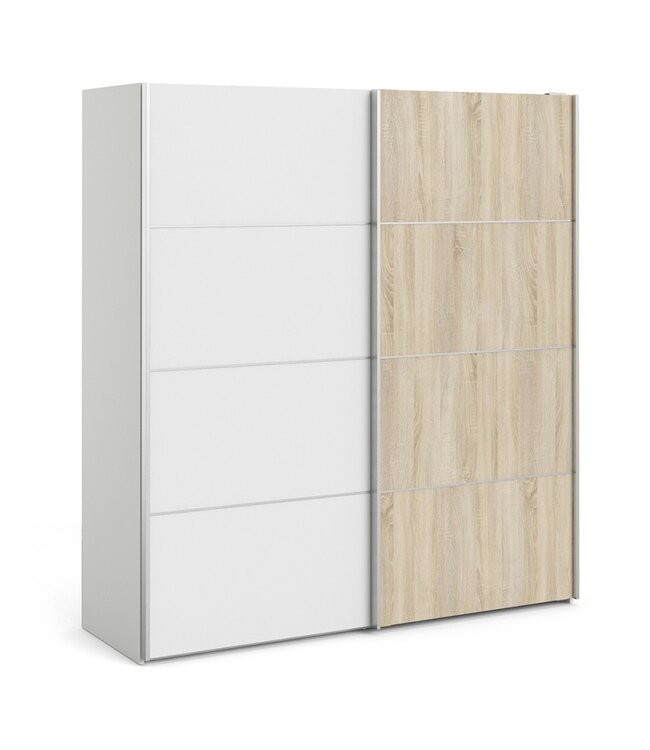 Furniture to Go Verona 180 cm Sliding Wardrobe - White & Oak