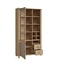Furniture to Go Cestino Oak & Rattan 2 Door Display Cabinet