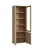 Furniture to Go Cestino Oak & Rattan Display Cabinet