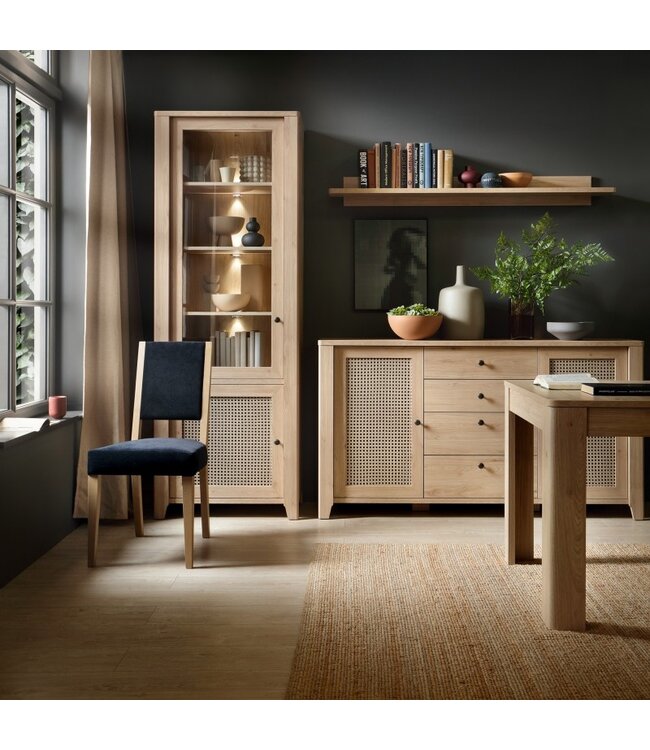Furniture to Go Cestino Oak & Rattan Sideboard