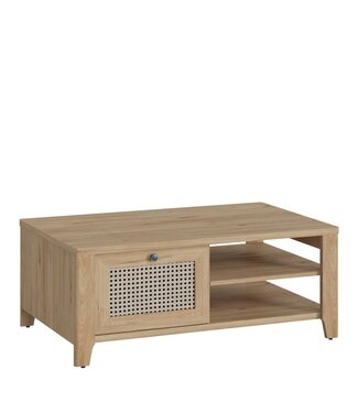 Furniture to Go Cestino Oak & Rattan Coffee Table