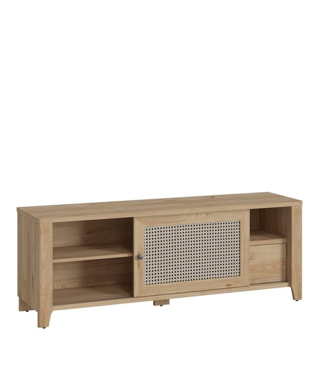 Furniture to Go Cestino Oak & Rattan TV Unit