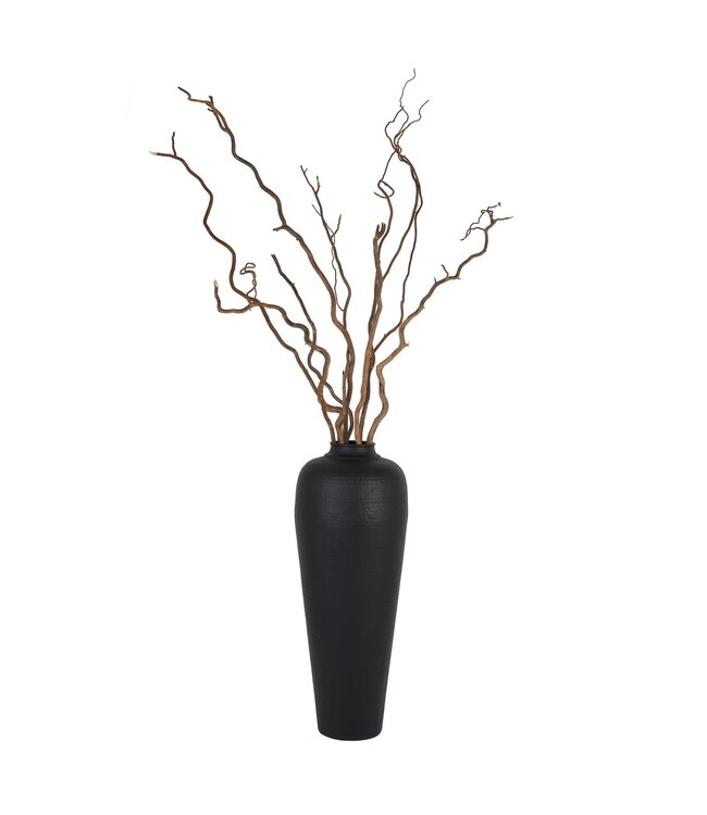 Hill Interiors Matt Black Large Hammered Vase With Lid