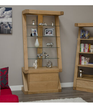 Homestyle GB Z Oak Glass Display Unit