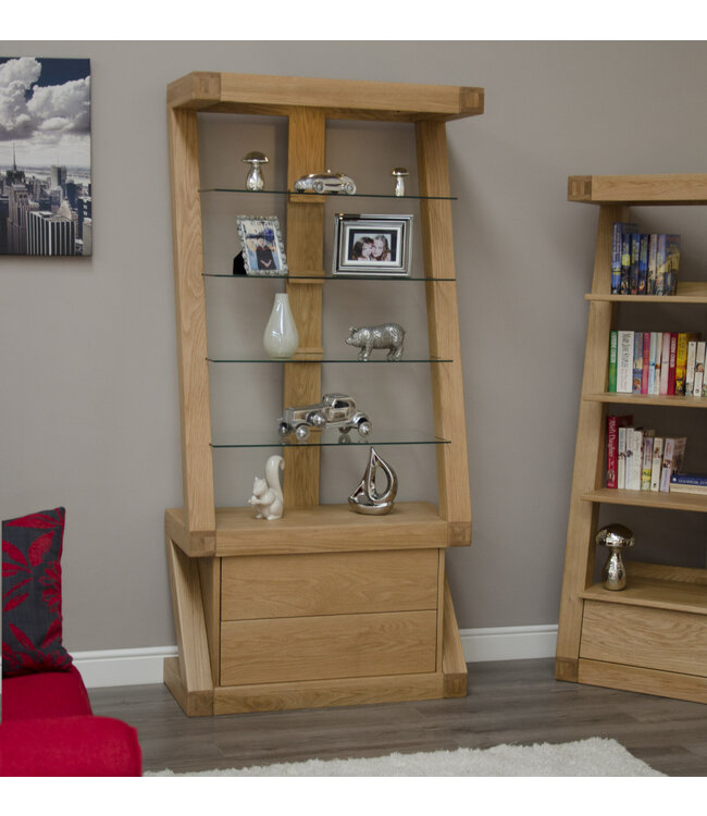 Homestyle GB Z Oak Glass Display Unit