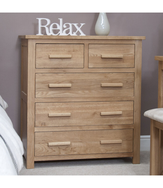 Homestyle GB Opus Oak 3+2 Drawer Chest