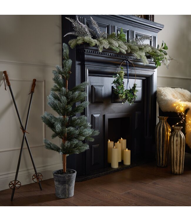 Hill Interiors Burnished & Grey Striped Tall Vase