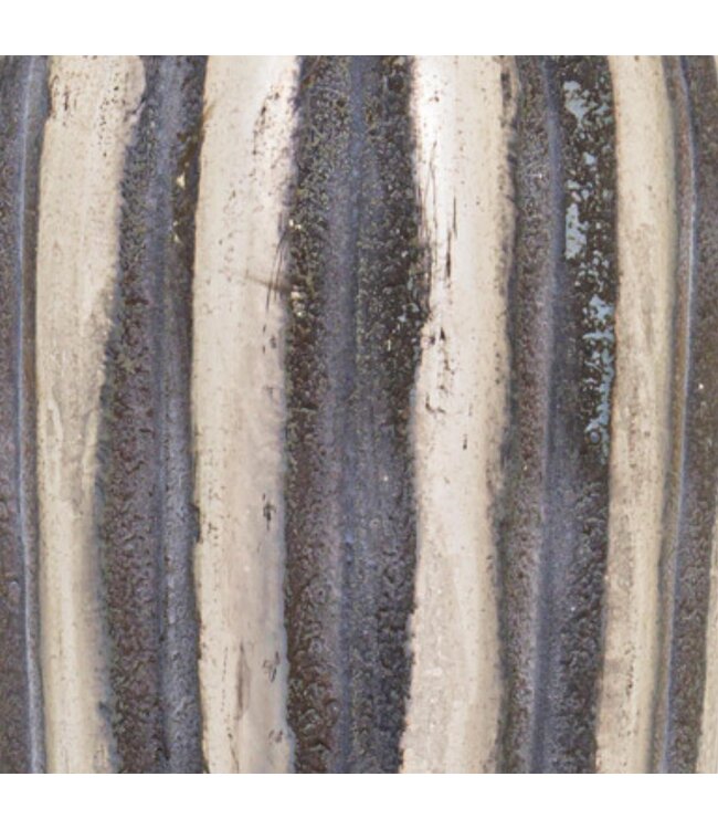 Hill Interiors Burnished & Grey Striped Tall Vase