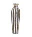 Hill Interiors Burnished & Grey Striped Tall Vase