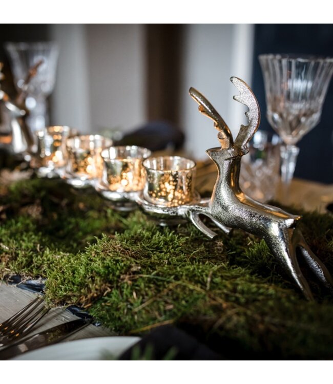 Leaping Reindeer Votive Candle Holder